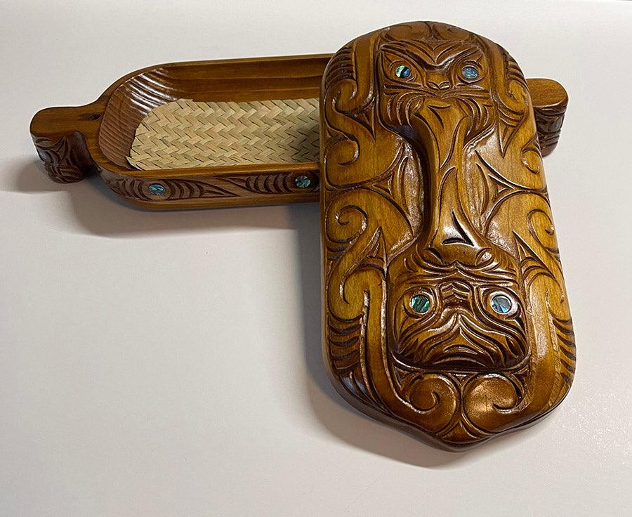 37cm Maori Haehae Wakahuia Treasure Box - Image 5