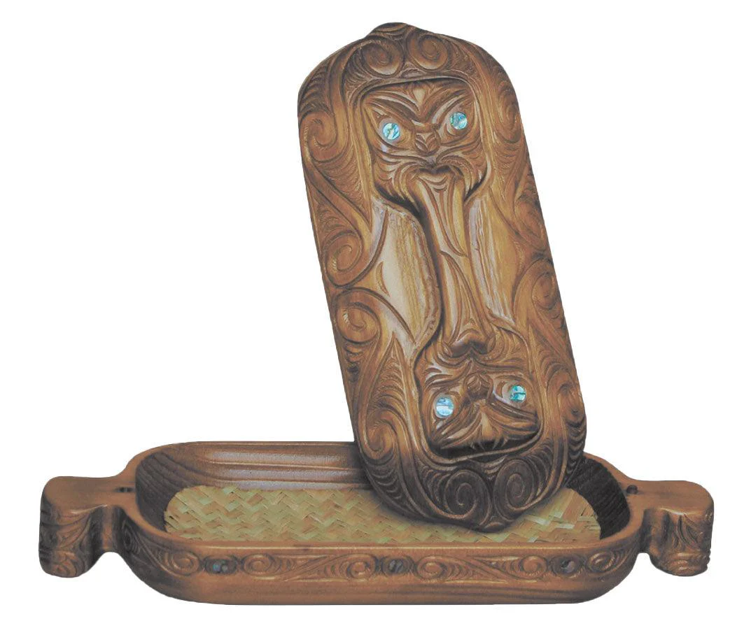 37cm Maori Haehae Wakahuia Treasure Box - Image 6