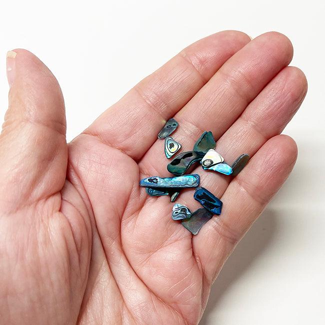 60g Pack of Small Tumbled Paua Pieces - Image 3