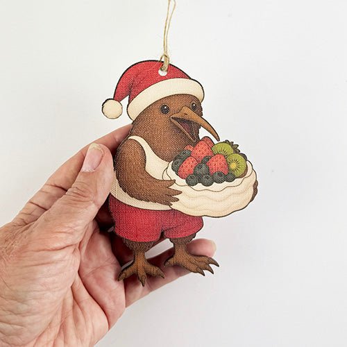 Absolutely Iconic Santa Kiwi with Pavlova Christmas Ornament - Image 3