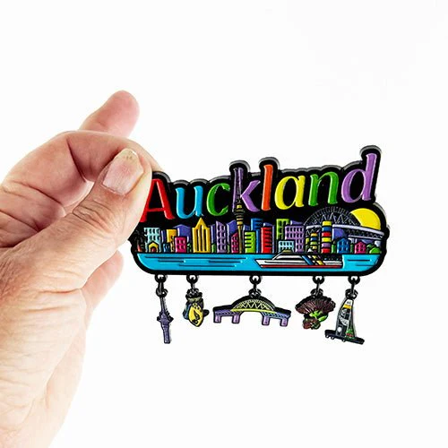 Auckland NZ Fridge Magnet with Charms - Image 2