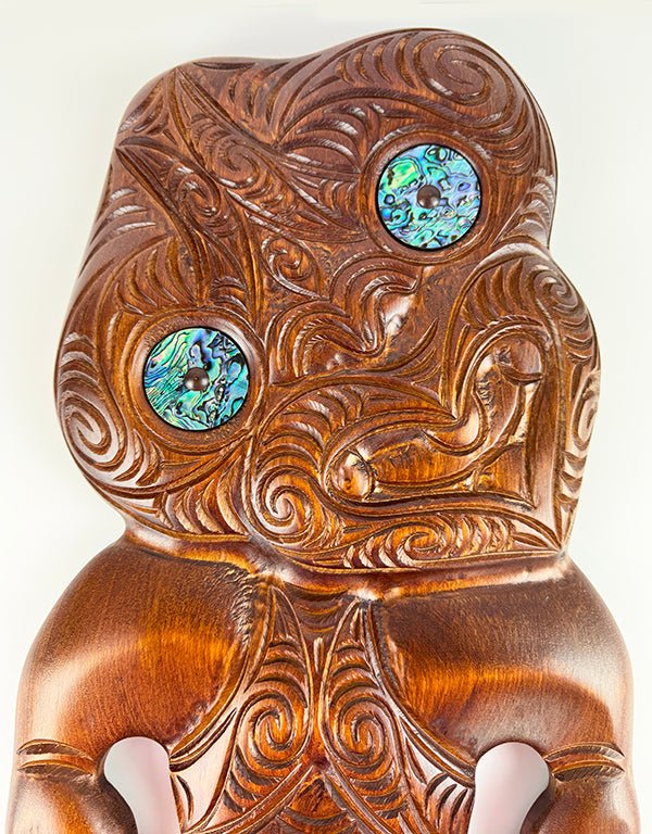 Beautiful Large 57cm Wooden Maori Tiki - Image 2