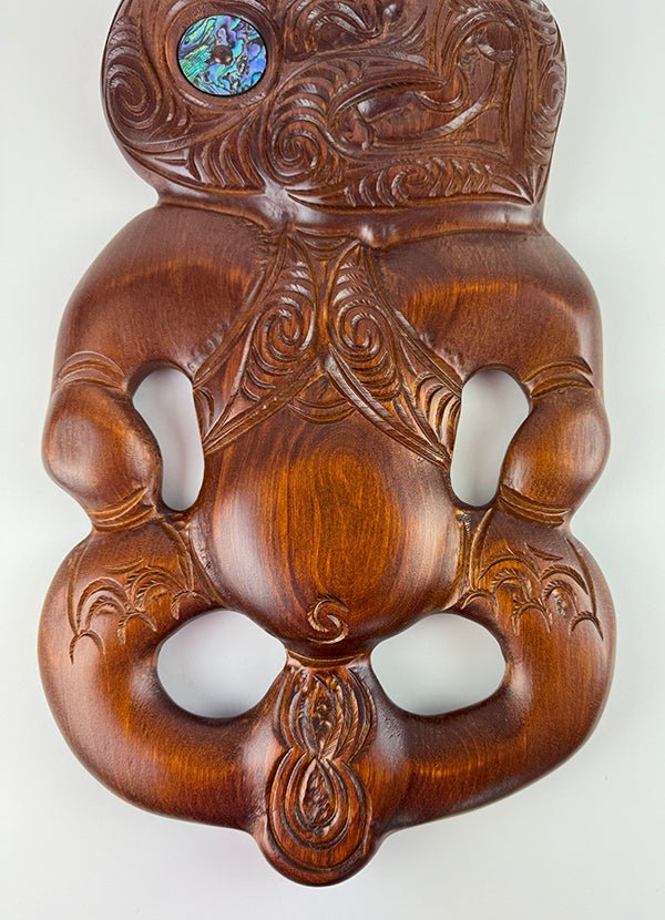 Beautiful Large 57cm Wooden Maori Tiki - Image 3