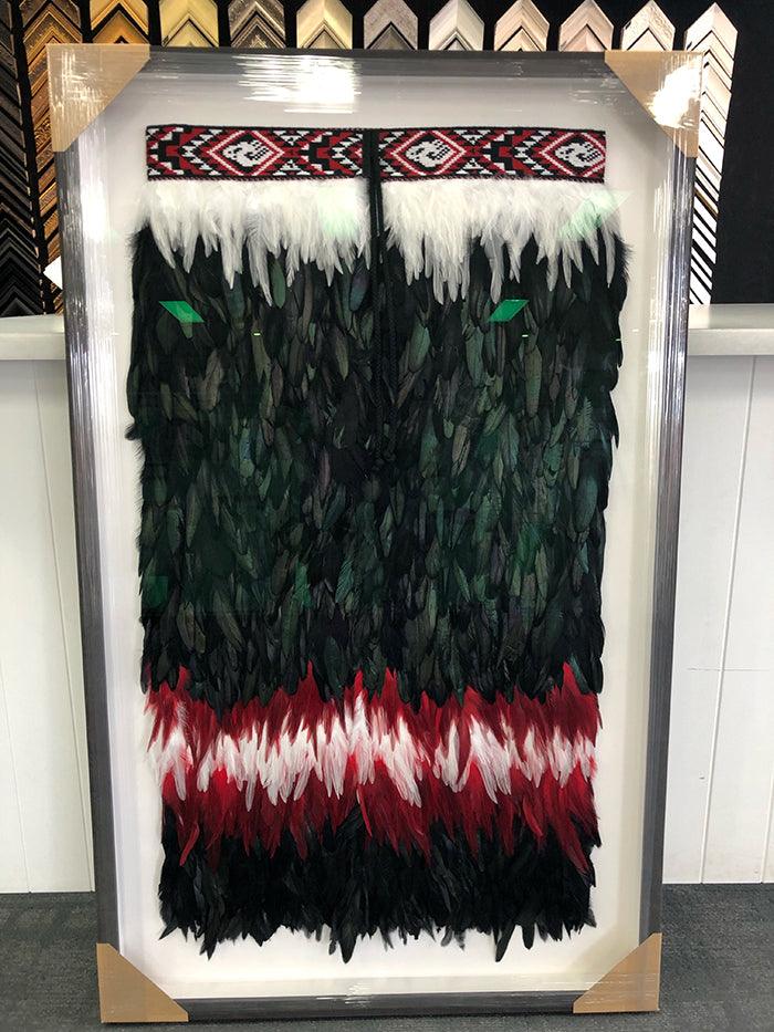 Beautiful Ngapuhi Black White Red Korowai - Image 5