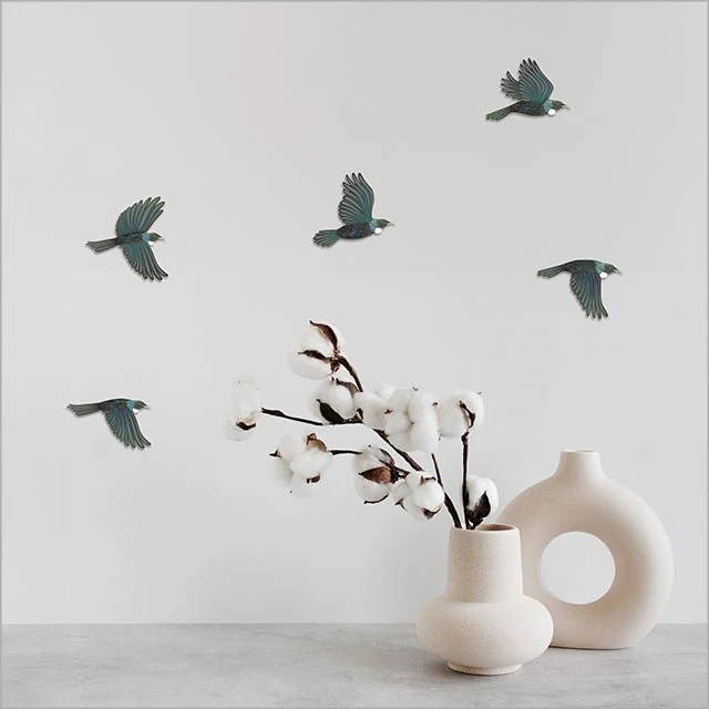 Beautiful NZ Tui Birds Pop Out Wall Art - Image 4