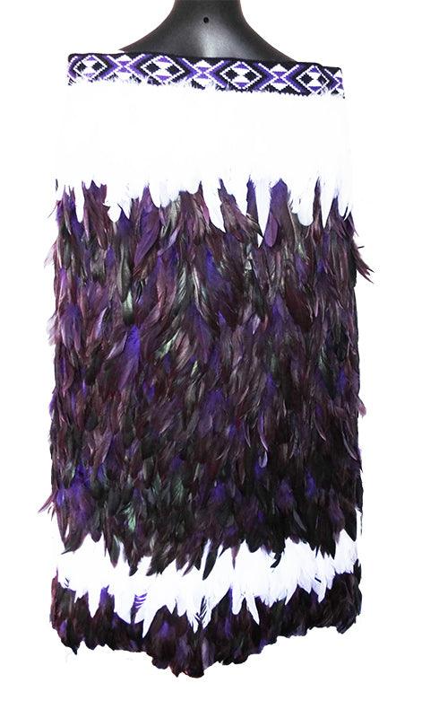 Beautiful Purple and Paua Maori Korowai Cloak - Image 3