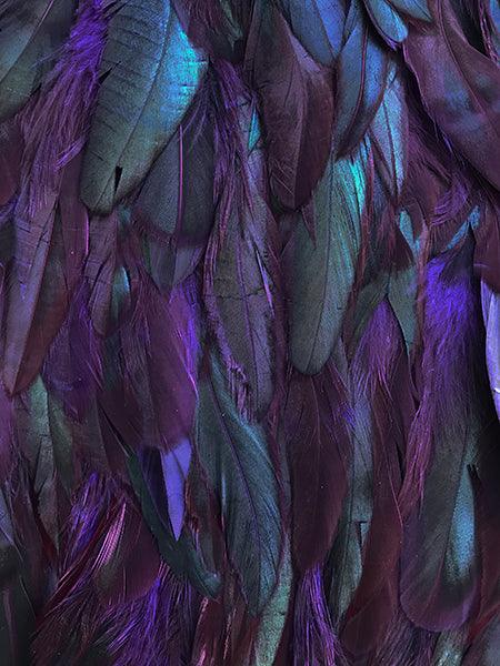 Beautiful Purple and Paua Maori Korowai Cloak - Image 4