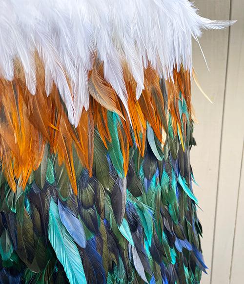 Beautiful Tui Bird Maori Feather Korowai - Image 3