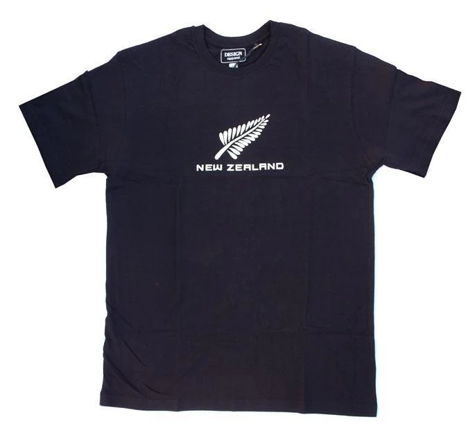 Black NZ Adult Silver Fern T-shirt - Image 3