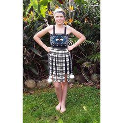 Blue NZ Maori Womens Kapa Haka Costume - Image 3