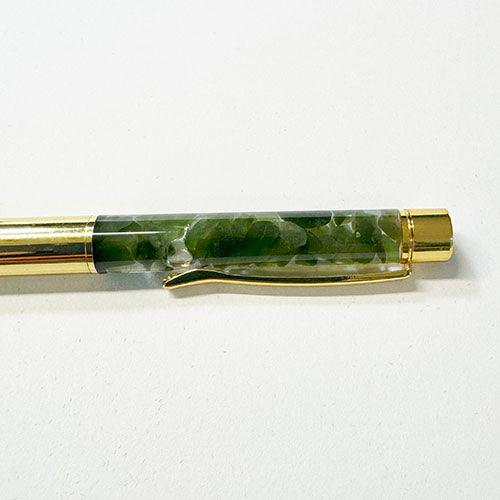 Boxed Gold Pen with Floating Pounamu Greenstone Pieces - Image 2