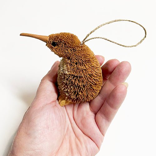 Brush Hanging Kiwi Bird Xmas Ornament - Image 3