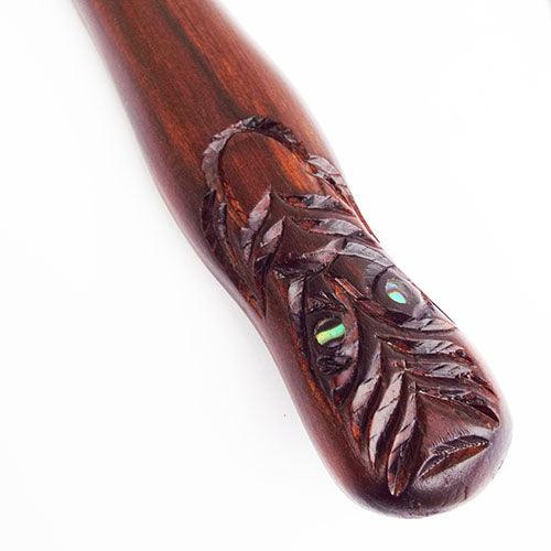 Carved Maori Waka Hoe Paddle - Stand Optional - Image 4