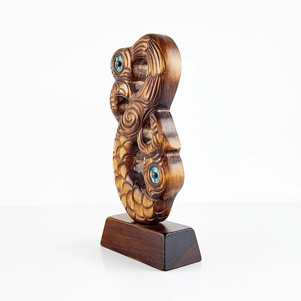 Carved Wooden Maori Manaia Trophy - Image 3