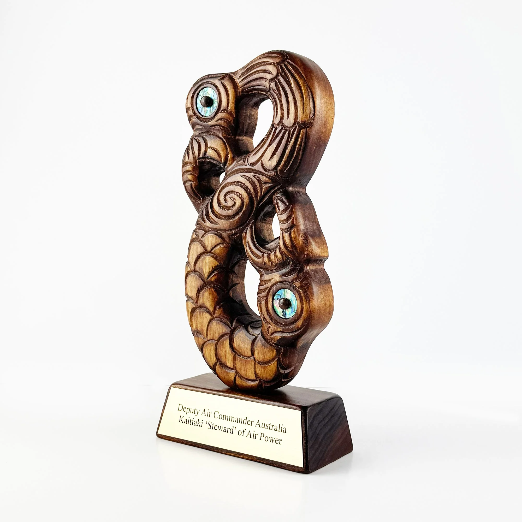 Carved Wooden Maori Manaia Trophy - Image 5