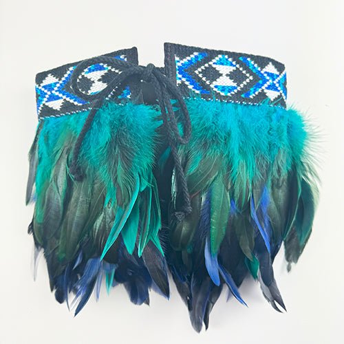 Child Size Paua Blue Short Korowai - Image 2
