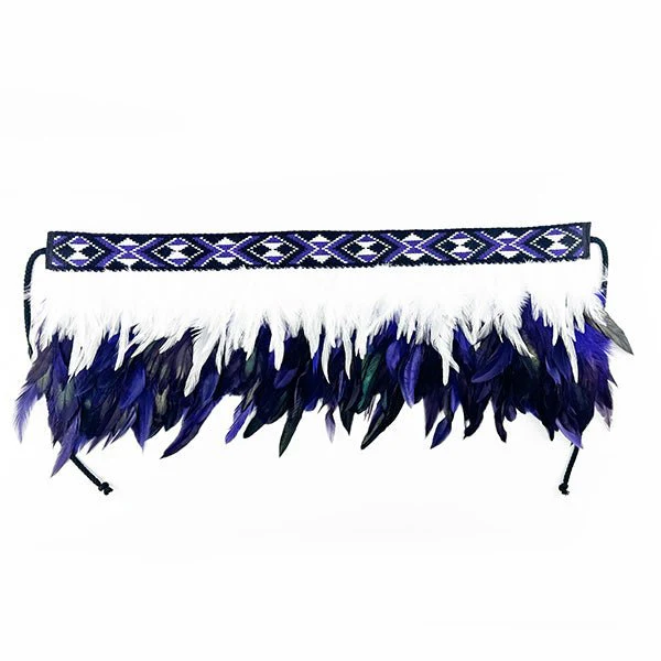 Child Size Purple and White Short Korowai - Image 2