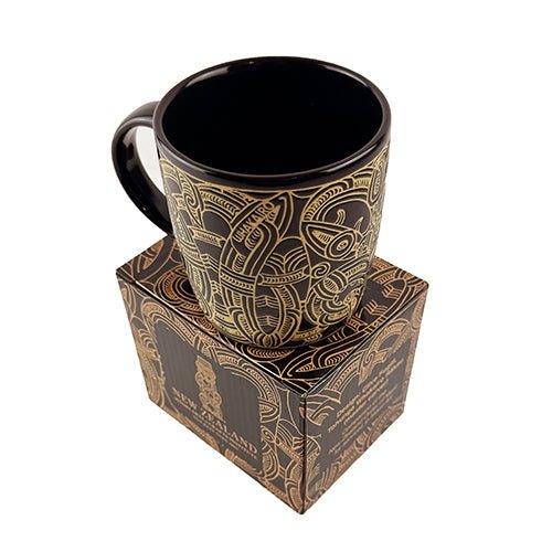 Chocolate Brown Master Carver Designed Maori Tattoo Mug - Image 3
