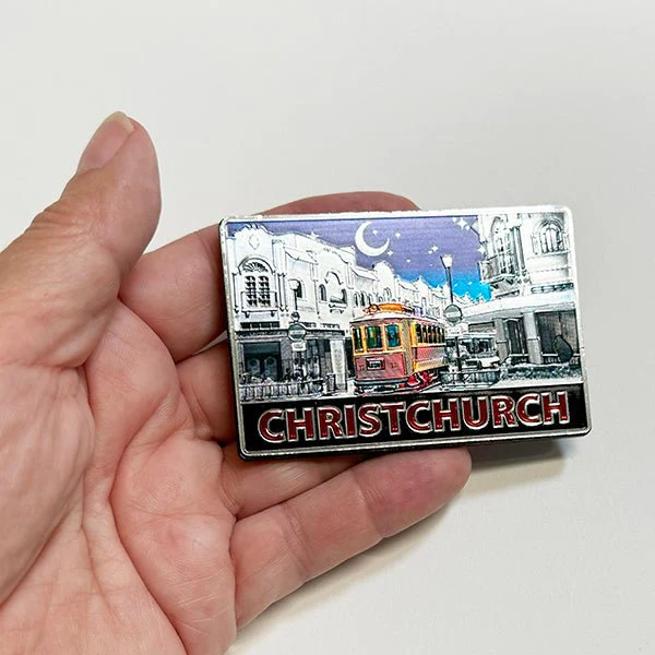 Christchurch NZ Tram Foil Fridge Magnet - Image 2