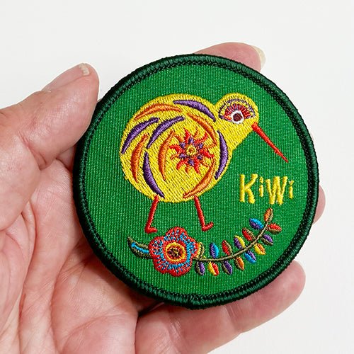 Colourful NZ Kiwi Bird Iron On Patch - Image 2