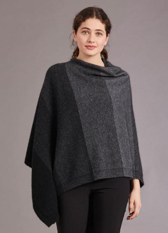Cosy Colourful Merino Possum Silk Ombre Poncho - Image 6