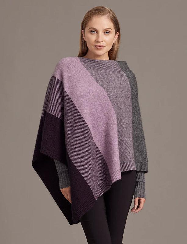 Cosy Colourful Merino Possum Silk Ombre Poncho - Image 7