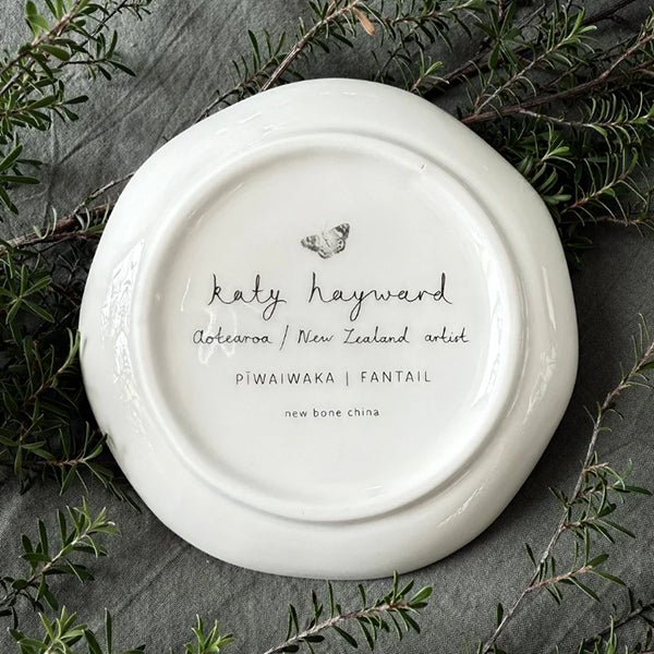 Cute Come Fly With Me Fantail Trinket Dish by Northland Artist Katy Hayward - Image 3