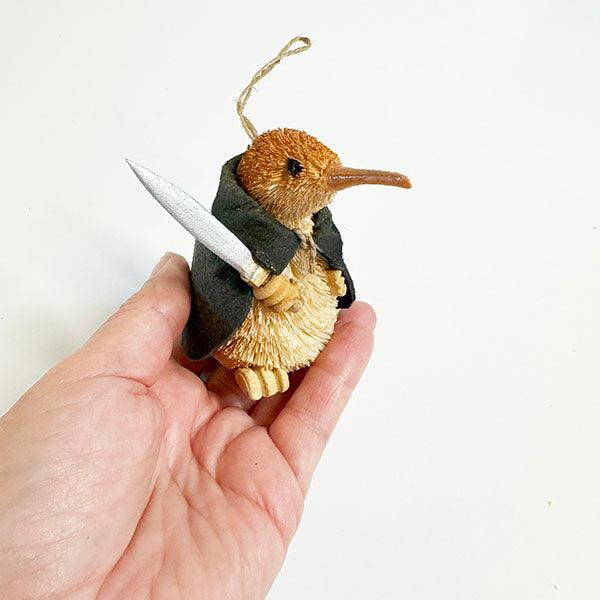 Cute Medieval NZ Brush Kiwi Bird Xmas Ornament - Image 2