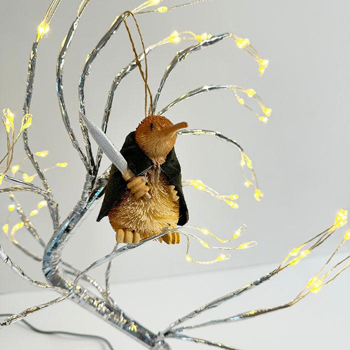 Cute Medieval NZ Brush Kiwi Bird Xmas Ornament - Image 3