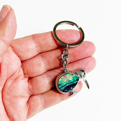 Cute NZ Kiwi Bird Paua Keychain - Image 2
