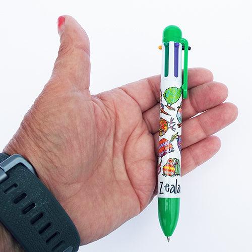 Cute NZ Kiwi Pen with 6 Ink Colours - Image 2
