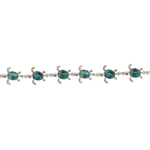 Cute NZ Paua Shell Turtle Bracelet - Image 3