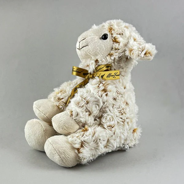 Cute NZ Souvenir Sitting Lamb Plush Toy with Curly Fur - Image 4
