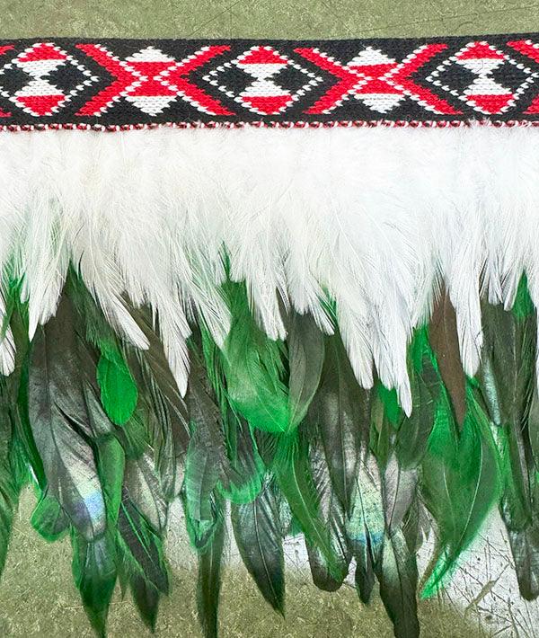 Emerald Green Short Maori Korowai - Image 4
