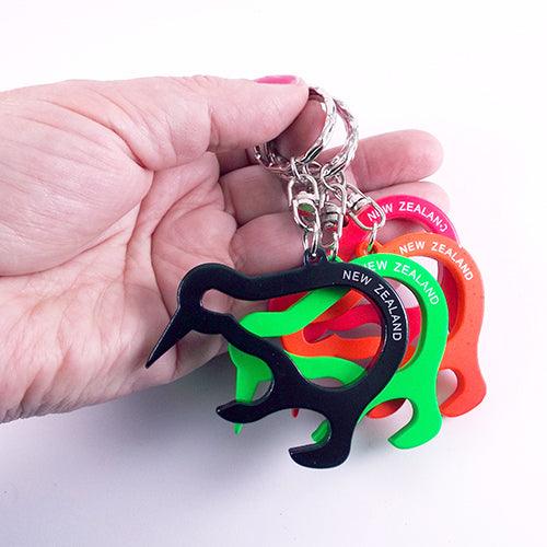 Fluoro Kiwi Bottle Opener Keychains - Image 2