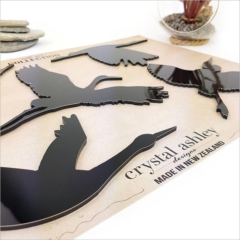 Flying Flock of Kotuku Heron Wall Art - Image 3