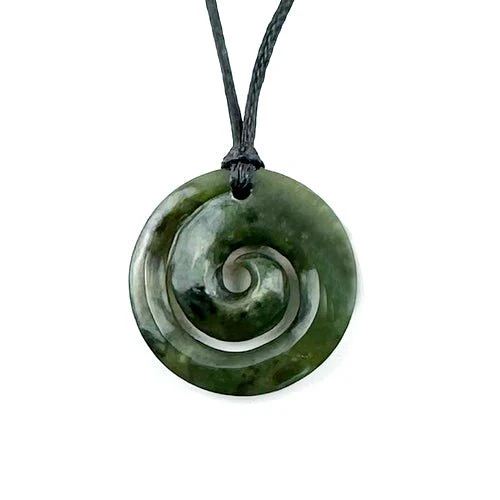 Genuine NZ Greenstone Closed Koru Necklace - Pounamu from Hokitika - Image 3