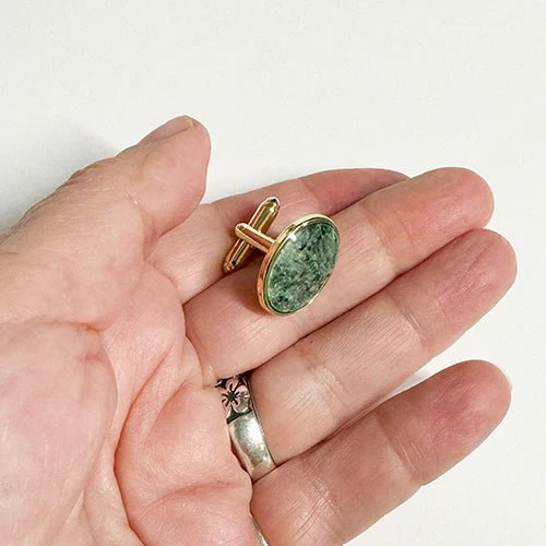 Genuine NZ Greenstone Cufflinks - Image 3