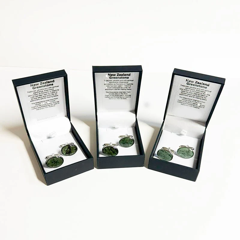 Genuine NZ Greenstone Cufflinks - Image 4