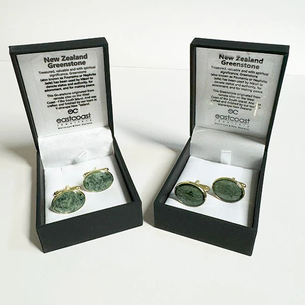 Genuine NZ Greenstone Cufflinks - Image 5