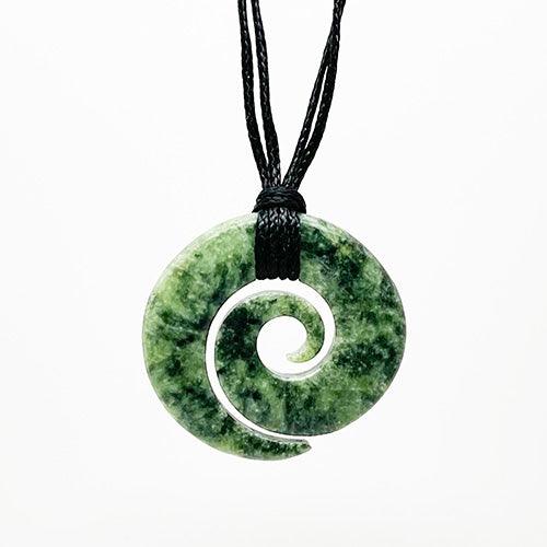 Genuine NZ Greenstone Open Koru Necklace ā Maori Pounamu Pendant