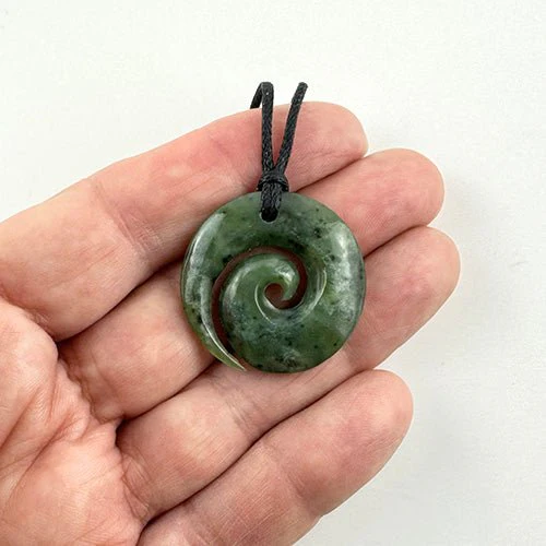 Genuine NZ Greenstone Open Koru Necklace - MÄori Symbol of Peace - Image 3