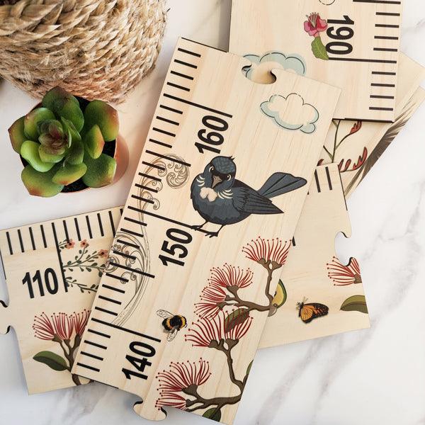 Gorgeous NZ Birds and Flowers Height Chart - Image 2