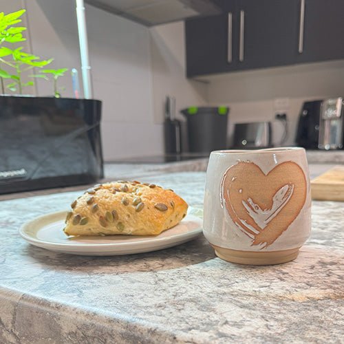 Gorgeous NZ Made Pottery Heart Mug - Image 4