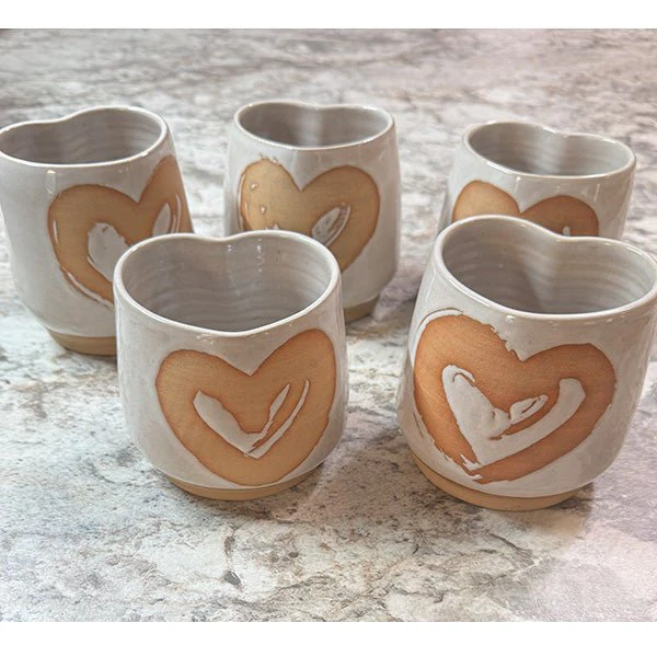 Gorgeous NZ Made Pottery Heart Mug - Image 5