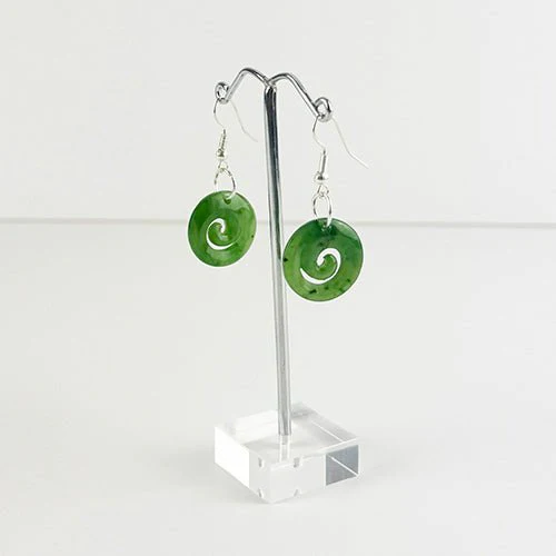 Greenstone Koru Earrings - Image 2