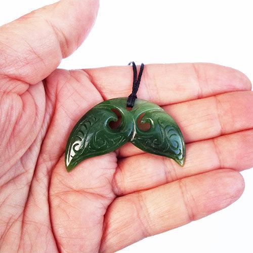 Greenstone Whale Tail Koru Necklace - Image 3