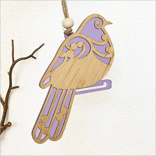 Koru Kereru NZ Wood Pigeon Christmas Ornament - Image 5