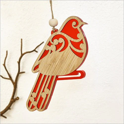 Koru Kereru NZ Wood Pigeon Christmas Ornament - Image 6