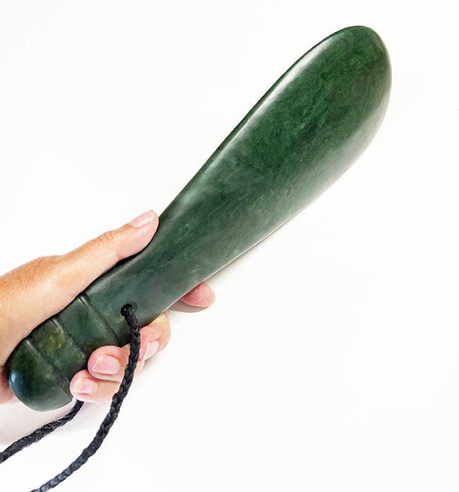 Large Full Size 36 - 37cm NZ Greenstone Mere - Image 6
